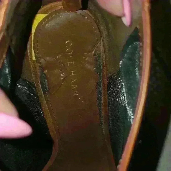 🌻Cole Haan Adella Mesh Leather Bootie Peep Toe 8.5 - Picture 4 of 6